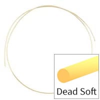 14k Yellow Gold Wire Round 18ga (Priced per Inch)