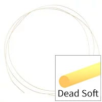 14k Yellow Gold Wire Round 24ga (Priced per Inch)