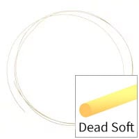 14k Yellow Gold Wire Round 26ga (Priced per Inch)