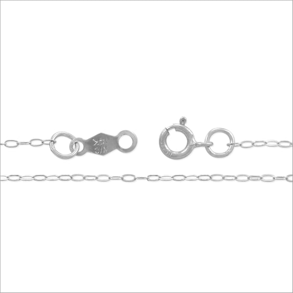 Cable Chain .8mm 14k White Gold 18" (1-Pc)