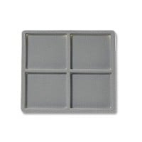 Half-Size 2x2 Grey Flocked Tray Insert