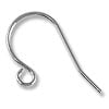 Ear Wire Shepherds Hook 21ga Silver Plated (10-Pcs)