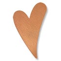 Copper Heart 24 Gauge Blank 1-3/4