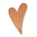 Copper Heart 24 Gauge Blank 1-1/2