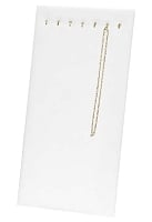 Chain Board 7 Hooks White Leatherette