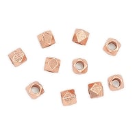 Copper Color Diamond Shape Beads 4mm (10-Pcs)