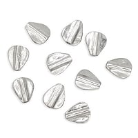 Baule Style Bead 10x12mm Silver Color Base Metal (1-Pc)