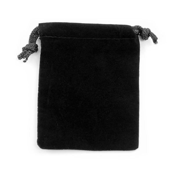 Anti-Tarnish Black Drawstring Velvet Pouch 2x3