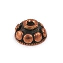 Designer Bead Cap 9x4mm Copper (1-Pc)