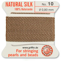 #10 Beige Griffin Silk Bead Cord (2 Meters)