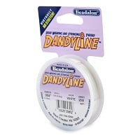 .13mm White DandyLine Bead Cord (25 Meters)