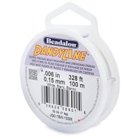 .15mm White DandyLine Bead Cord (100 Meters)