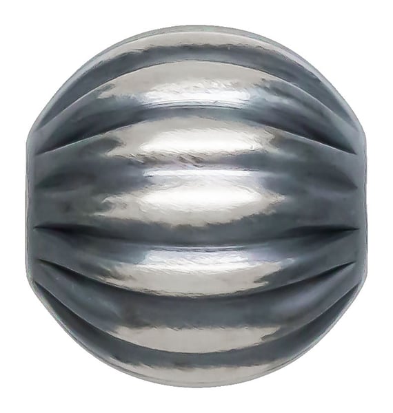 Sterling Silver 6mm Navajo Pearl Corrugated Bead