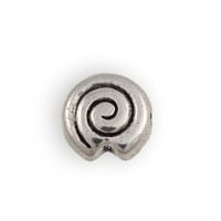 Nautilus Bead 11x6mm Pewter Antique Silver Plated (1-Pc) 