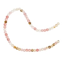 VALUED Fire Cherry Quartz Round Beads 4mm Synthetic (Strand)