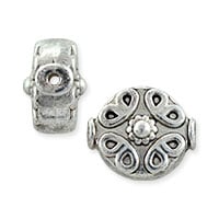 Designer Bali-Style Bead 11x12.5mm Nickel Silver (10-Pcs)