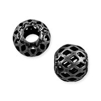 Filigree Round Bead 8mm Gunmetal Plated (10-Pcs)