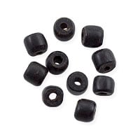 Kenya Glass Padre Bead 4-5m Black (10-Pcs)