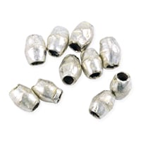 Bicone Beads 6x4mm Nickel Silver (10-Pcs)