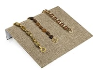 Jewelry Display Bracelet Ramp Burlap 10