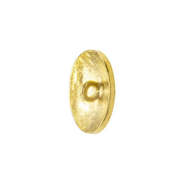 Textured 17mm Round Button Satin Gold