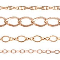 Rose Gold Filled Bulk Chain