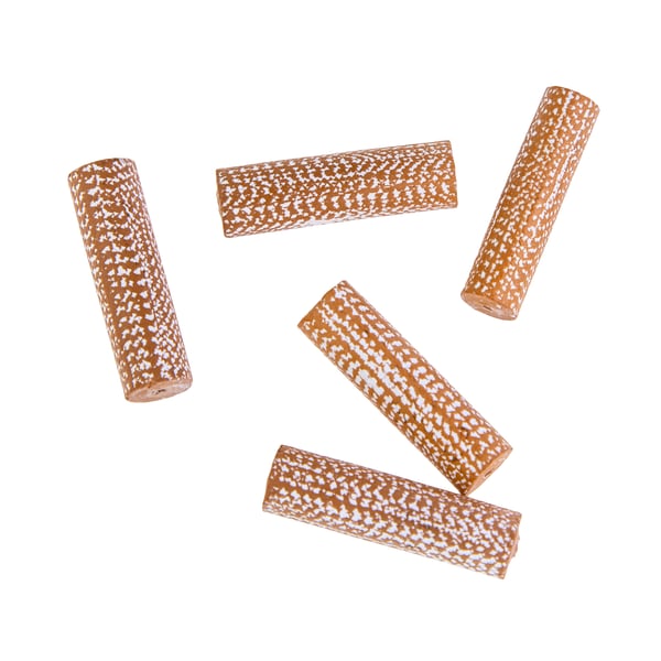 Terra Cotta Clay Bead 34x9mm Tube (5-Pcs) 