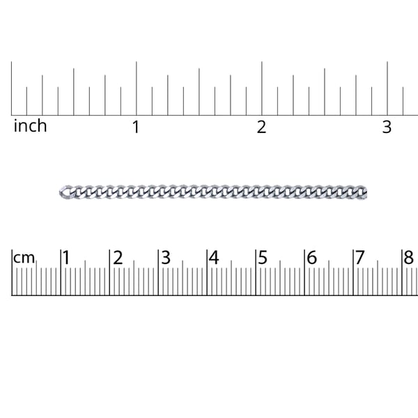 Curb Chain 3.25mm Surgical Stainless Steel (Priced per Foot)