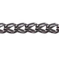 Fox Chain 7x5mm Gunmetal (Priced per Foot)