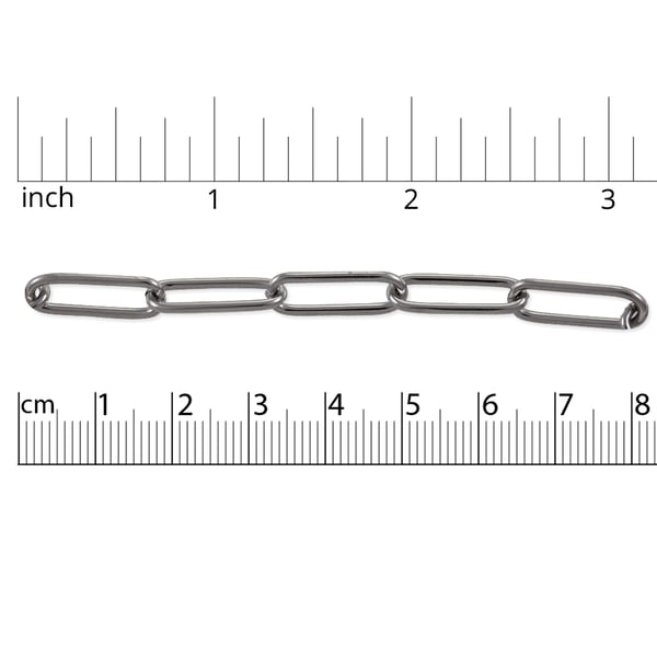 Paperclip Curb Chain 19x6.5mm Surgical Stainless Steel (Priced per Foot)