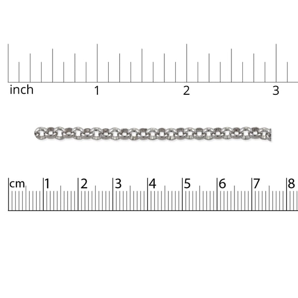 Rolo Chain 4mm Surgical Stainless Steel (Priced per Foot)