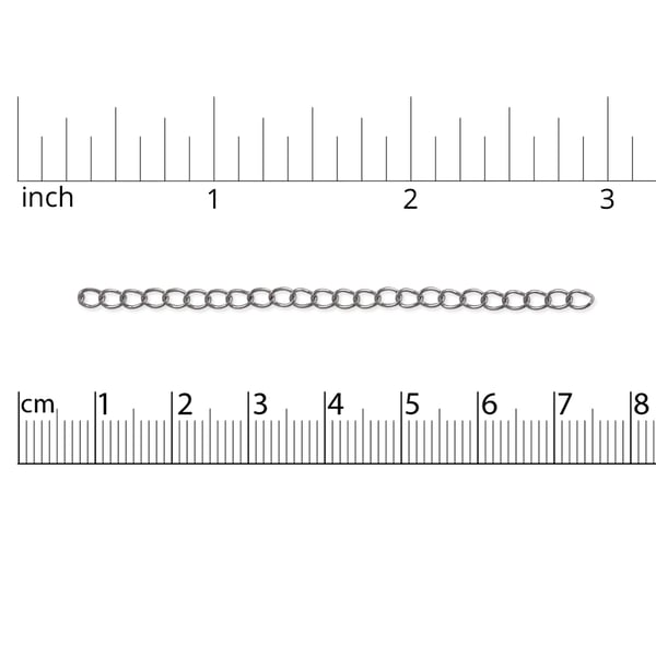 Curb Chain 4x3mm Surgical Stainless Steel (Priced per Foot)