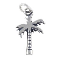 Palm Tree Charm - 16x11mm Sterling Silver (1-Pc)