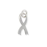 Ribbon Charm 9x6.5mm Sterling Silver (1-Pc)