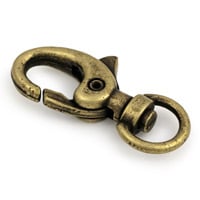 32x14mm Antique Brass Swivel Lobster Clasp Lanyard Clip (1-Pc)