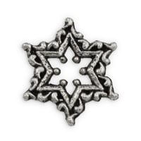 17mm Pewter Snowflake Charm (1-Pc)