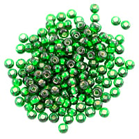 Preciosa Czech Seed Bead 6/0 Silver Lined Emerald (10 Grams)