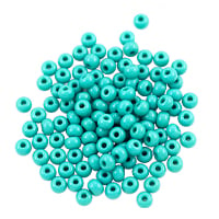 Preciosa Czech Seed Bead 6/0 Opaque Turquoise (10 Grams)