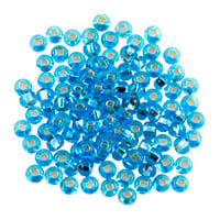 Preciosa Czech Seed Bead 6/0 Silver Lined Aquamarine (10 Grams)