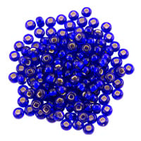 Preciosa Czech Seed Bead 6/0 Silver Lined Cobalt Blue (10 Grams) 