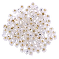 Preciosa Czech Seed Bead 6/0 Silver Lined Crystal (10 Grams)