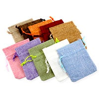 Assorted Burlap Drawstring Pouches 3