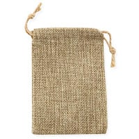 Burlap Drawstring Pouch 3x4