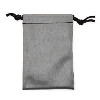 Steel Grey Drawstring Pouch 3x4