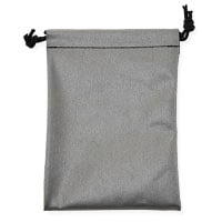 Steel Grey Drawstring Pouch 4x5