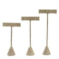 3-Piece Burlap Earring Display Set