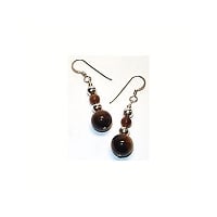 Tiger Eye Ball Earrings