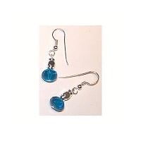 Aqua Donut Earrings