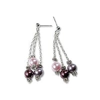 Three Pearl Earrings