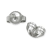 Earring Backs Medium Weight 14k White Gold (Pair)